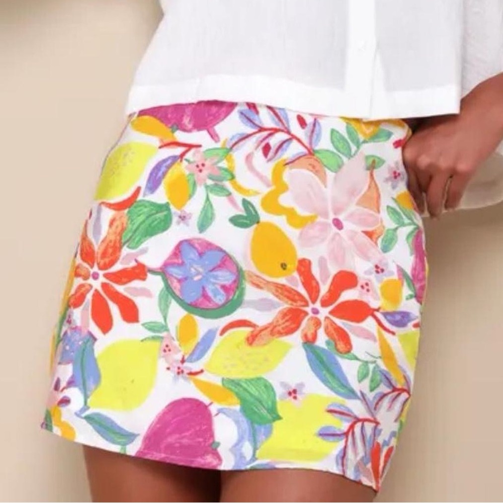 Lulus | Tropical Floral Multicolor Mini Skirt